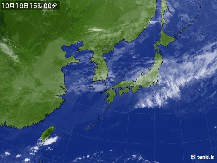 実況天気図(2017年10月19日)