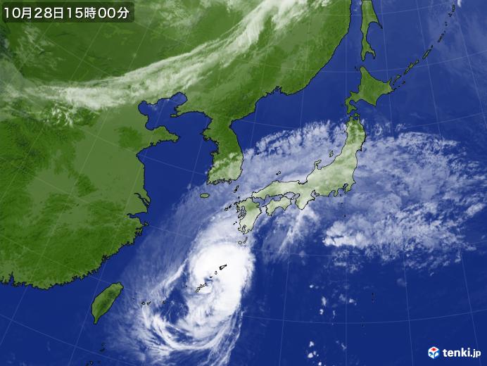 実況天気図(2017年10月28日)