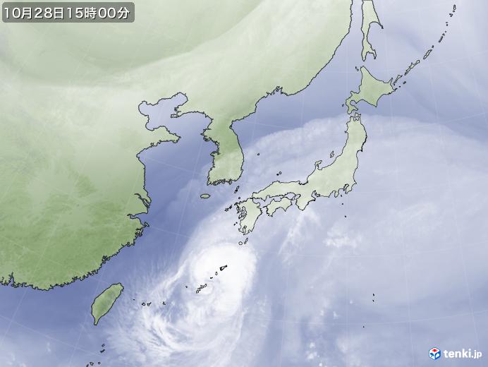 実況天気図(2017年10月28日)