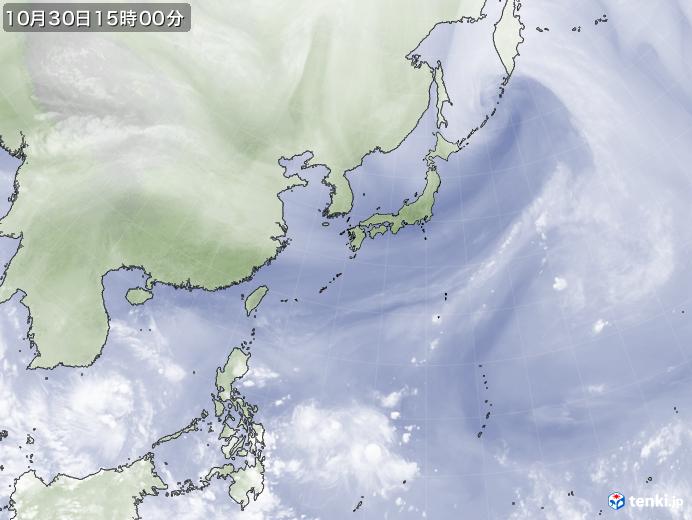 実況天気図(2017年10月30日)