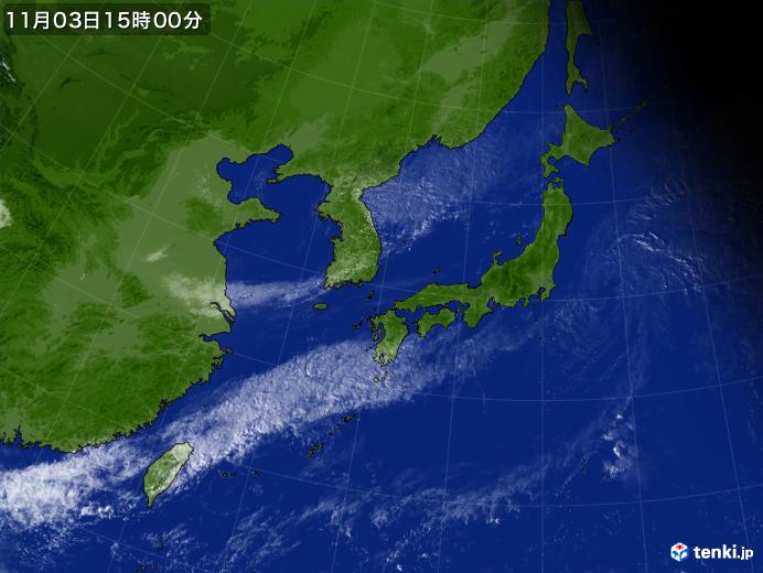 実況天気図(2017年11月03日)