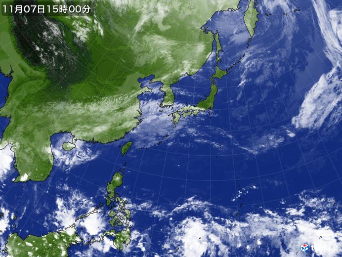 実況天気図(2017年11月07日)