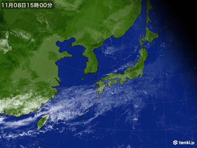 実況天気図(2017年11月08日)