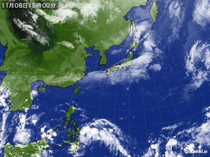 実況天気図(2017年11月08日)