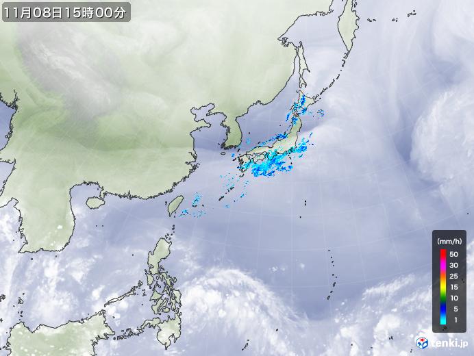 実況天気図(2017年11月08日)