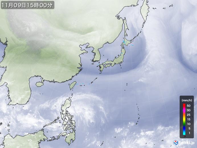 実況天気図(2017年11月09日)
