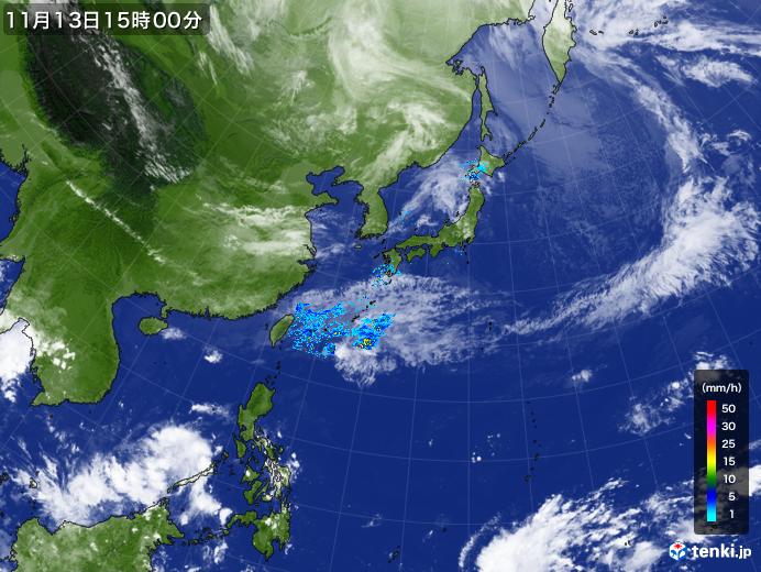 実況天気図(2017年11月13日)