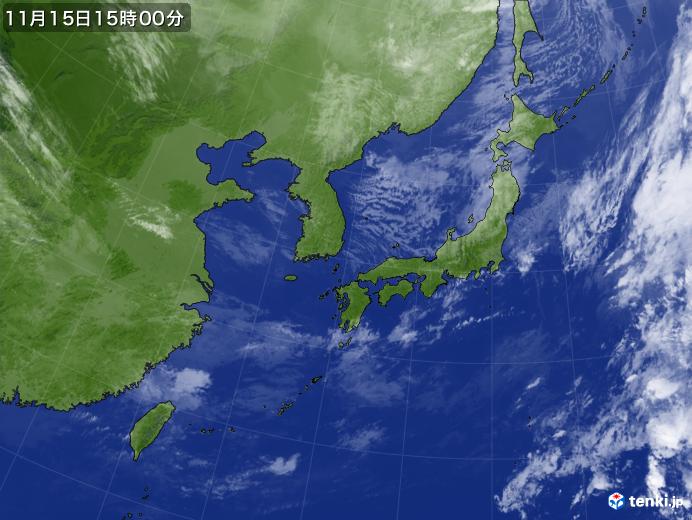 実況天気図(2017年11月15日)