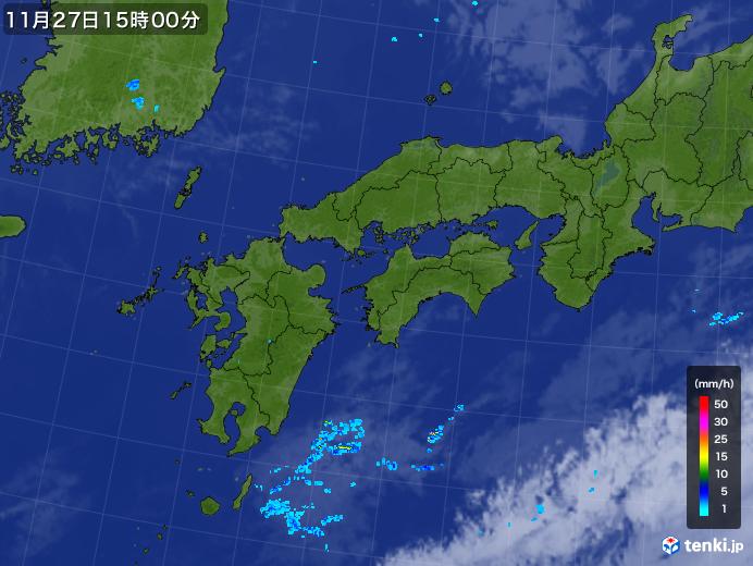 実況天気図(2017年11月27日)