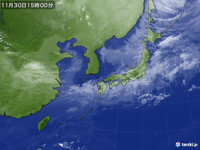 実況天気図(2017年11月30日)