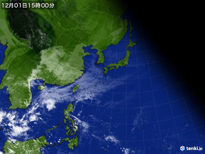 実況天気図(2017年12月01日)