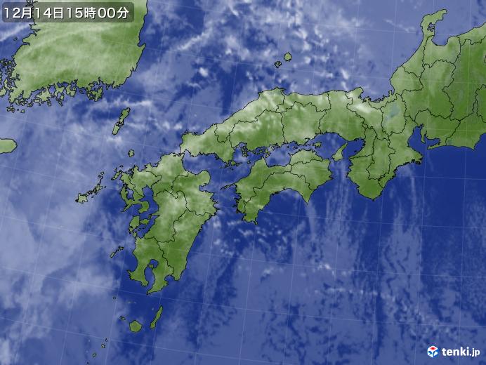 実況天気図(2017年12月14日)