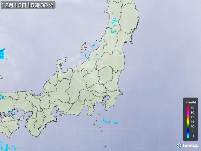 実況天気図(2017年12月15日)