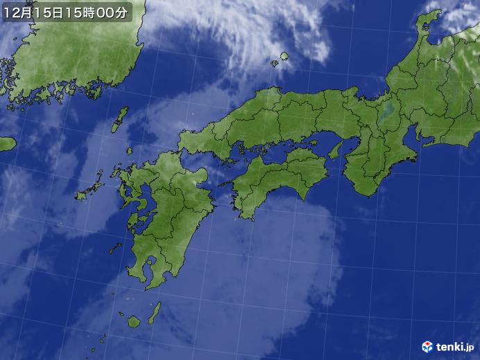 実況天気図(2017年12月15日)