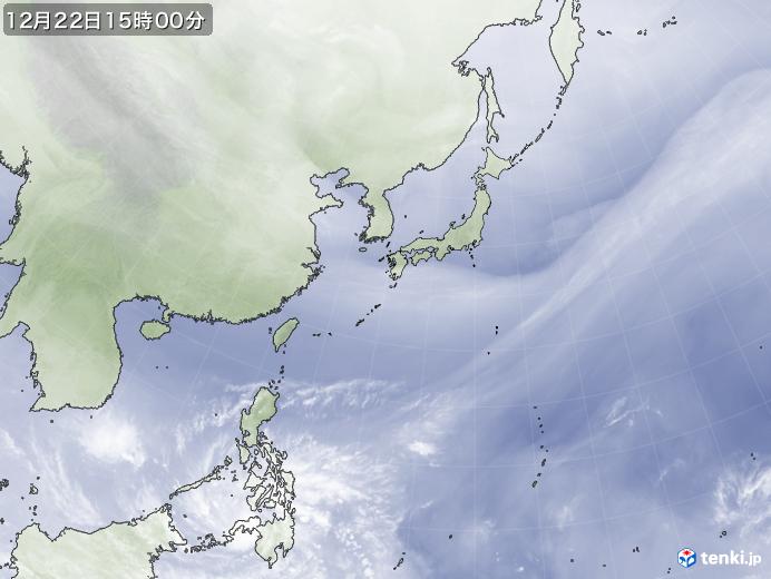 実況天気図(2017年12月22日)