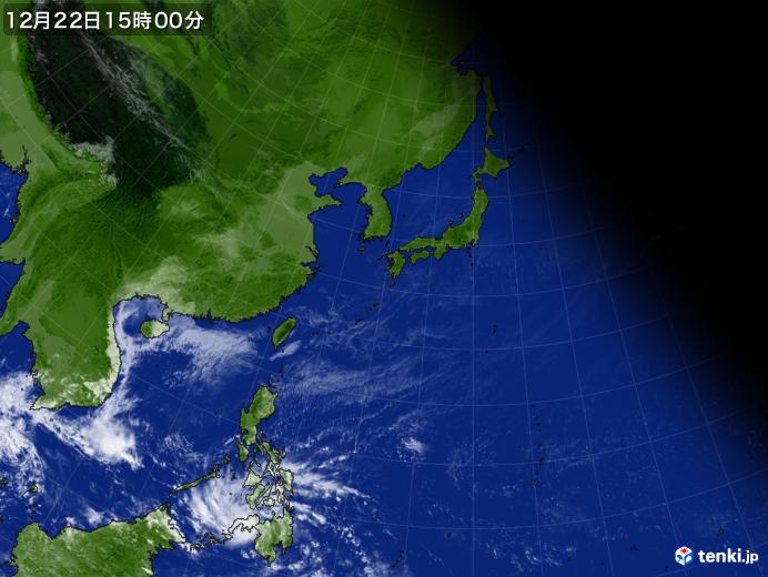 実況天気図(2017年12月22日)