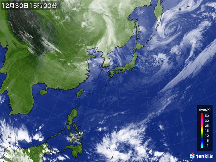 実況天気図(2017年12月30日)