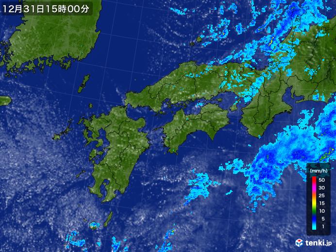 実況天気図(2017年12月31日)