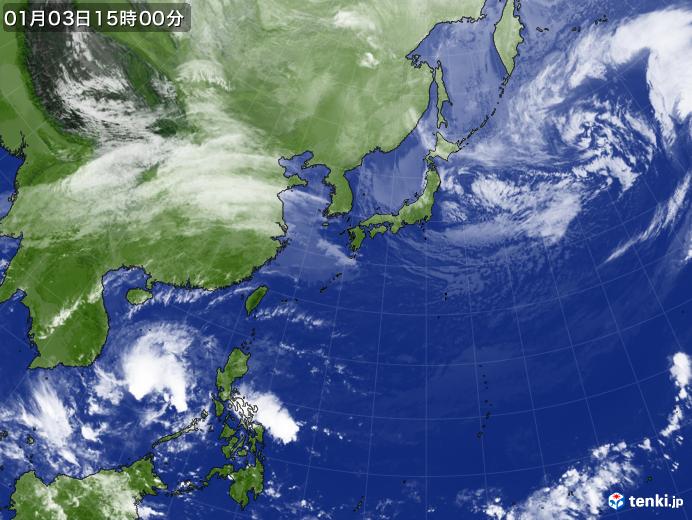 実況天気図(2018年01月03日)