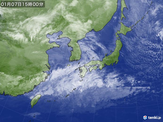 実況天気図(2018年01月07日)