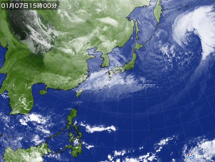 実況天気図(2018年01月07日)