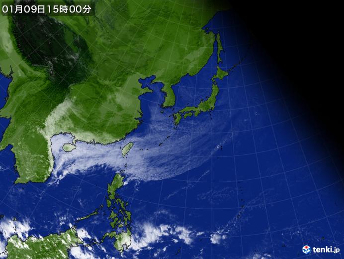 実況天気図(2018年01月09日)