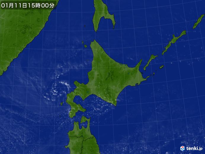 実況天気図(2018年01月11日)