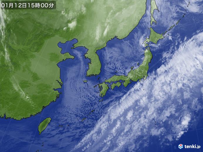 実況天気図(2018年01月12日)