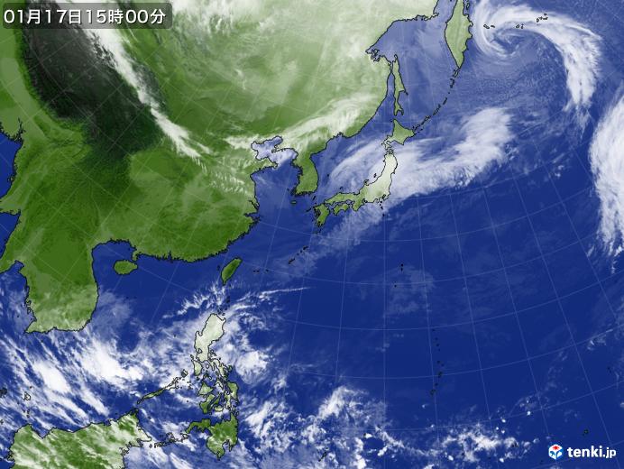 実況天気図(2018年01月17日)