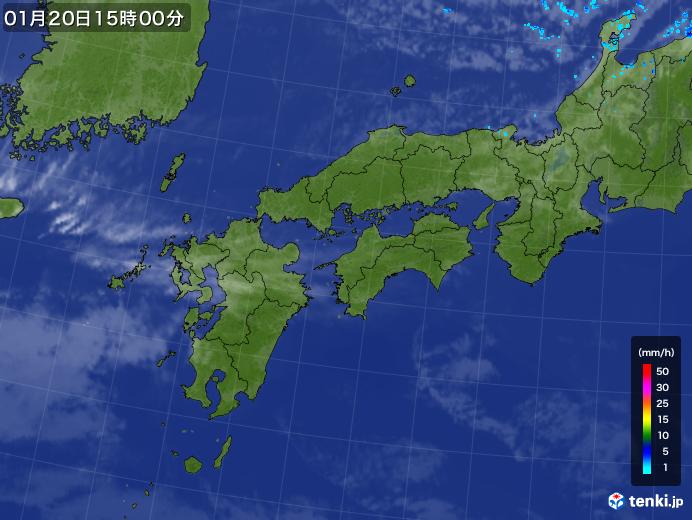 実況天気図(2018年01月20日)