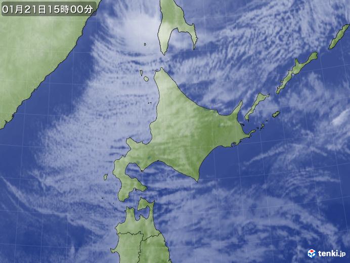 実況天気図(2018年01月21日)
