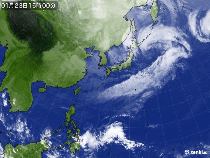 実況天気図(2018年01月23日)