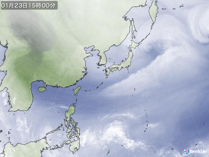 実況天気図(2018年01月23日)