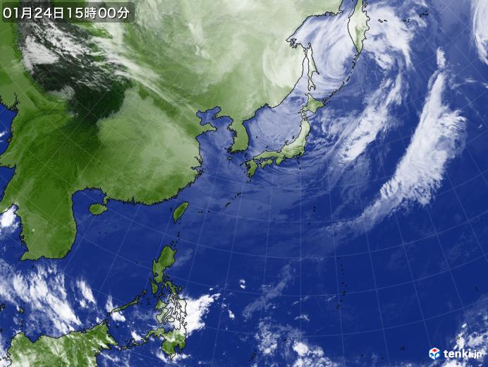 実況天気図(2018年01月24日)