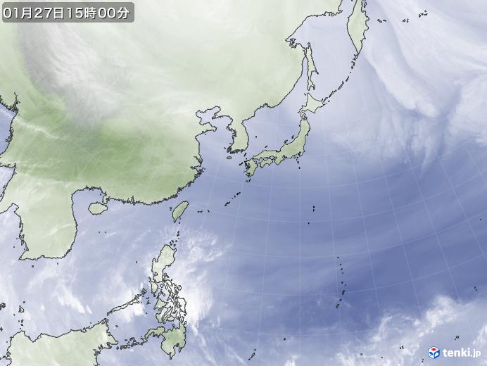 実況天気図(2018年01月27日)