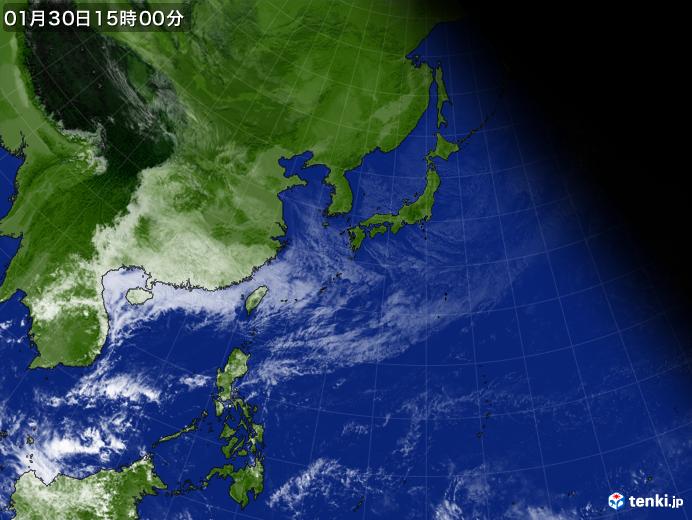 実況天気図(2018年01月30日)