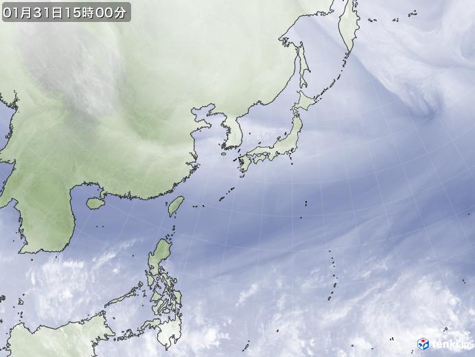 実況天気図(2018年01月31日)