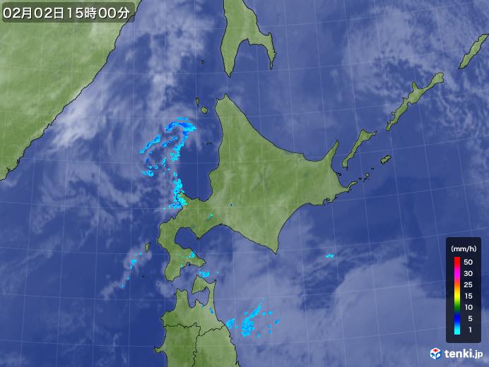 実況天気図(2018年02月02日)