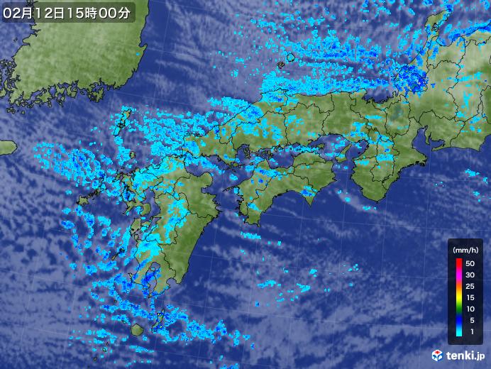 実況天気図(2018年02月12日)