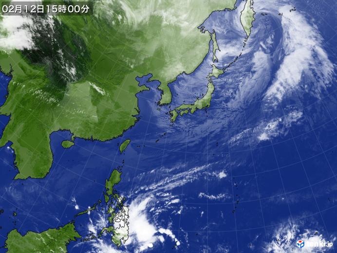 実況天気図(2018年02月12日)