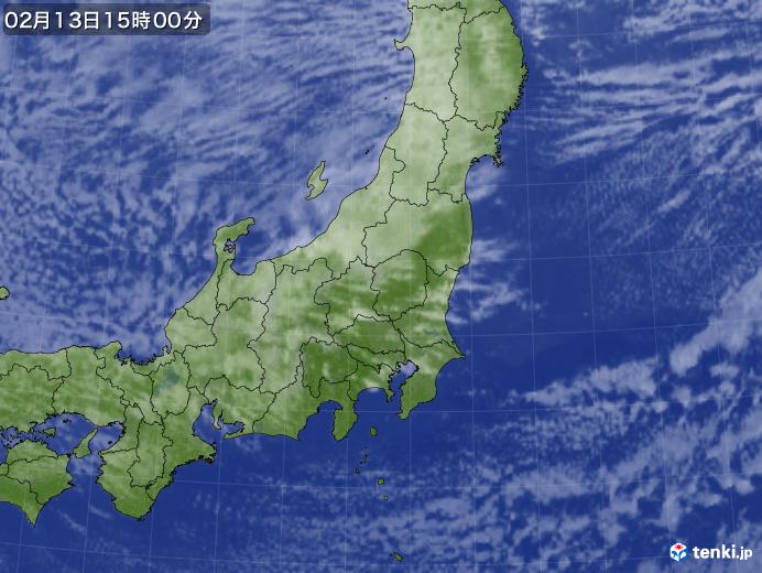 実況天気図(2018年02月13日)