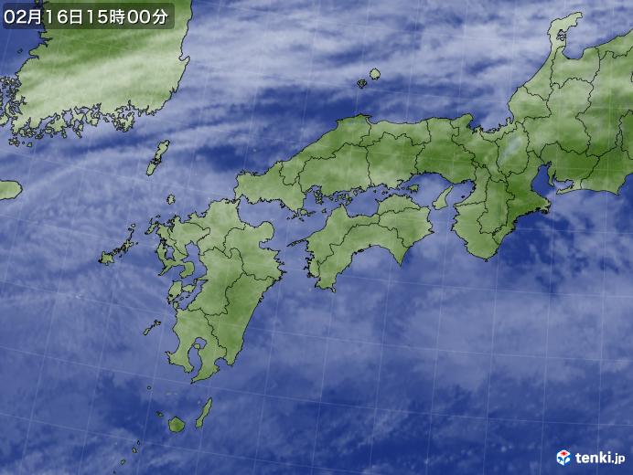 実況天気図(2018年02月16日)