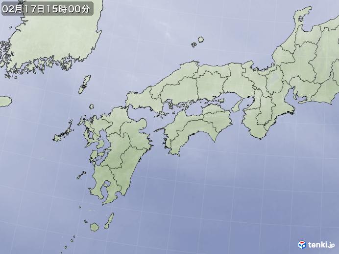 実況天気図(2018年02月17日)