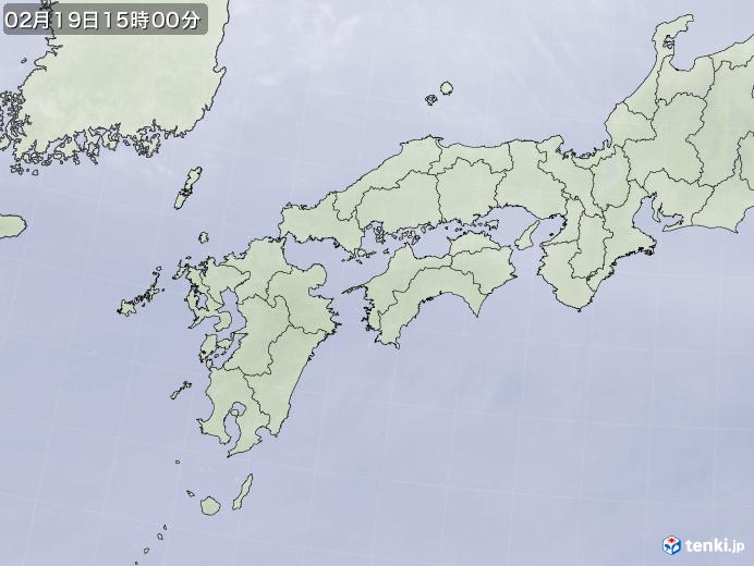 実況天気図(2018年02月19日)