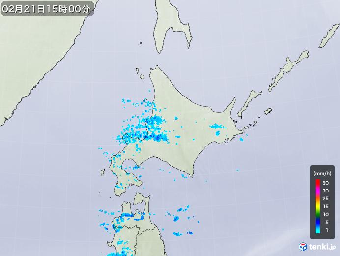 実況天気図(2018年02月21日)