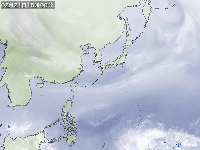 実況天気図(2018年02月21日)