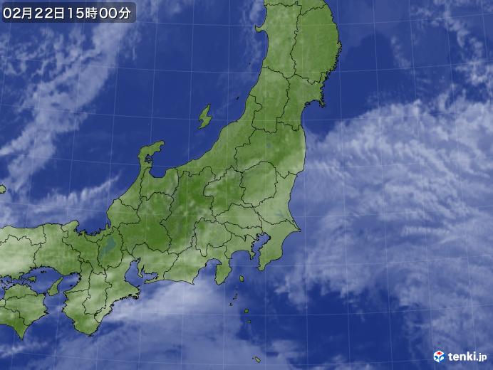 実況天気図(2018年02月22日)