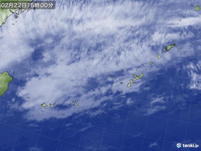 実況天気図(2018年02月22日)
