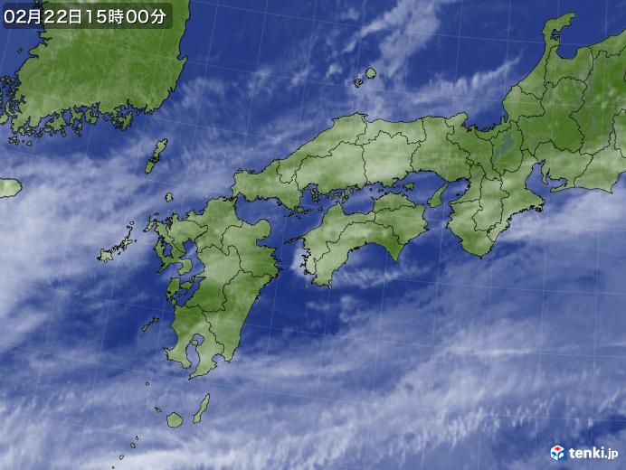 実況天気図(2018年02月22日)