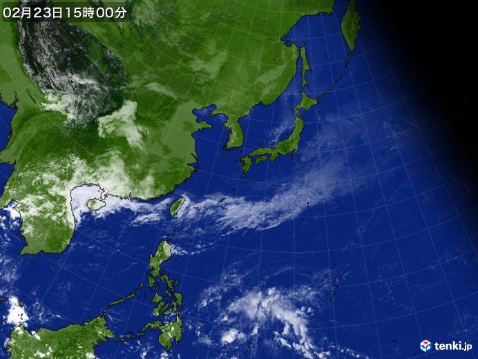 実況天気図(2018年02月23日)